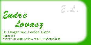 endre lovasz business card