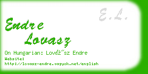 endre lovasz business card